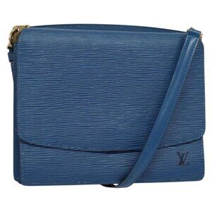LOUIS VUITTON Epi Grenel Shoulder Bag Blue